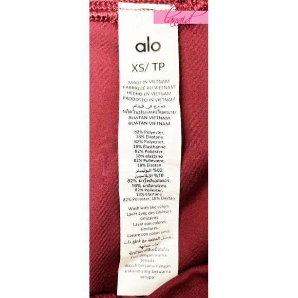 Alo High-Waist Airlift Leggings Terracotta Hi-Rise Waisted Full-Length Tights XS - Picture 8 of 10